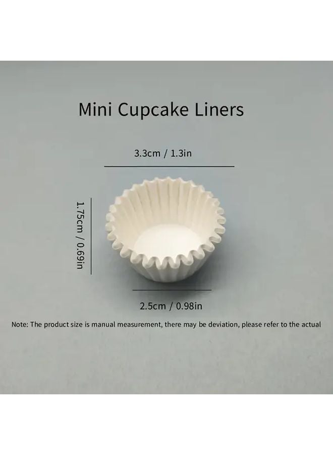 White 250PCS Mini Baking Cups Paper Liners Multipack For Cupcakes Muffins Holiday Themes - Image 3